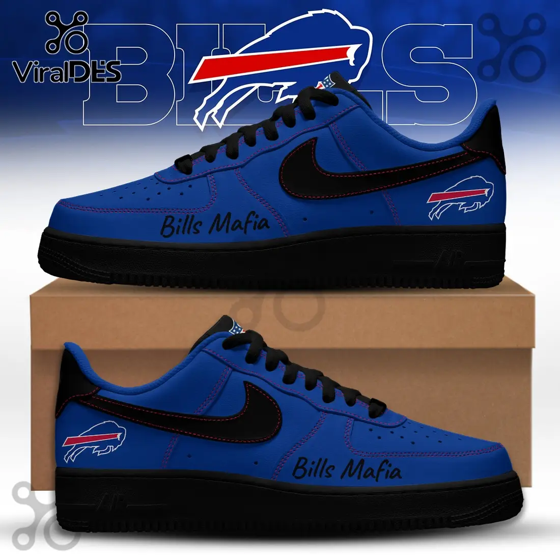 Buffalo Bills NFL Super Bowl 2026 Air Force 1 Sneakers