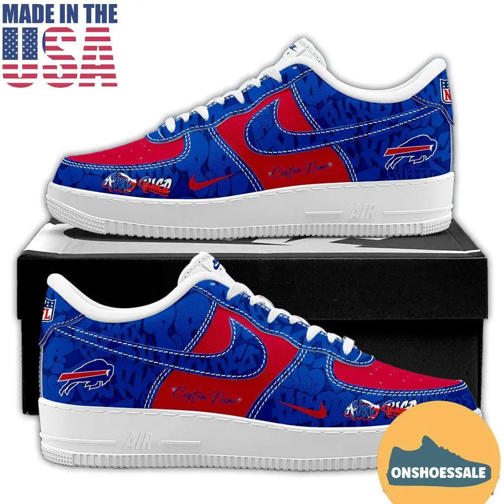 Buffalo Bills Puerto Rican Special Custom AF1 Shoes, Gift For Fans - Best Gift Shoes