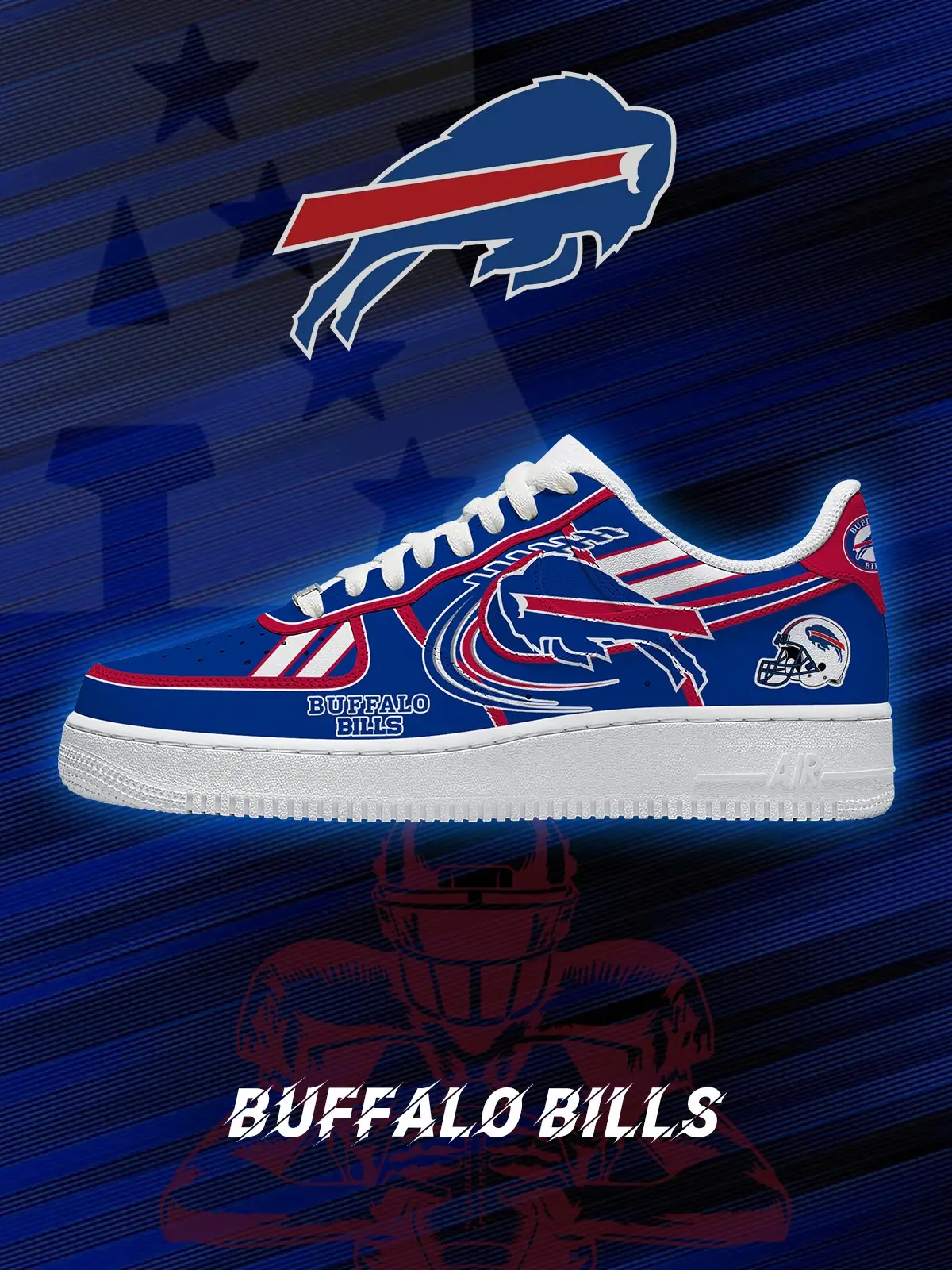 Buffalo Football V.2 Custom Air Force 1 Sneakers - NFL Fan Edition | LQ30