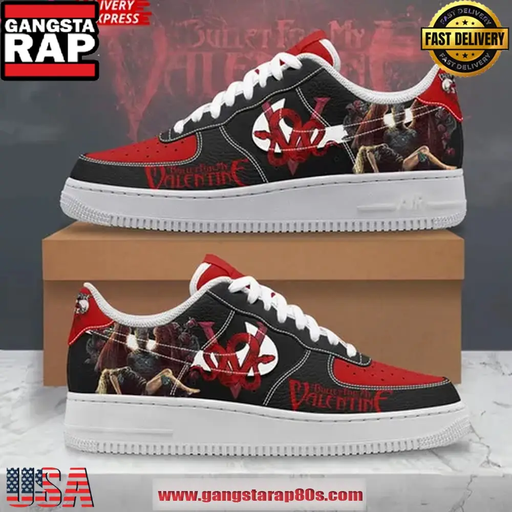Bullet for My Valentine Limited Edition Air Force 1 Sneakers Shoes Bullet for My Valentine Limited Edition Air Force 1 Sneakers Shoes - Image 1
