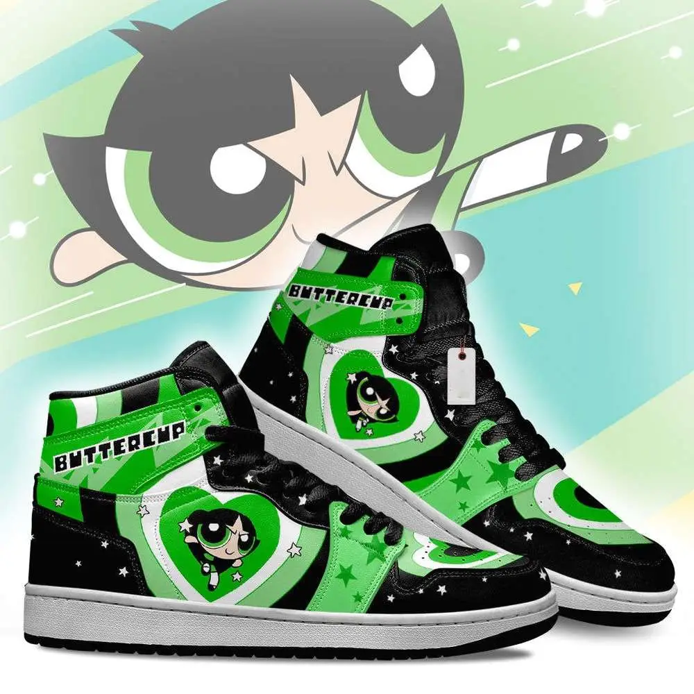 Buttercup The Powerpuff Girls AJ1 High Top Shoes