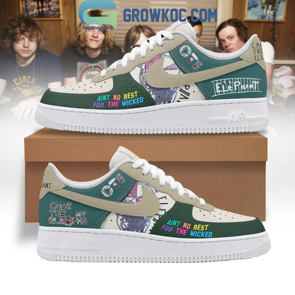 Cage The Elephant Ain't No Rest For The Wicked Air Force 1 Shoes