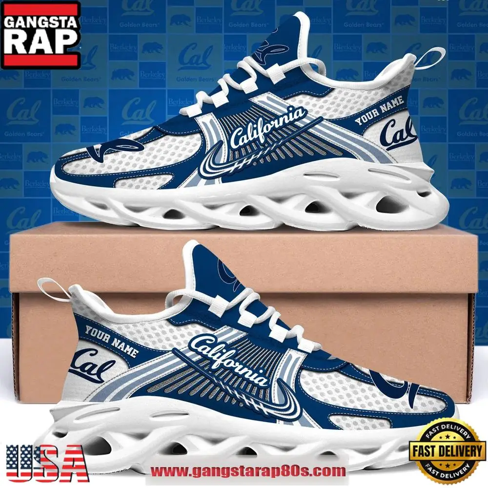 California Golden Bears Custom Name Clunky Sneaker Max Soul Shoes