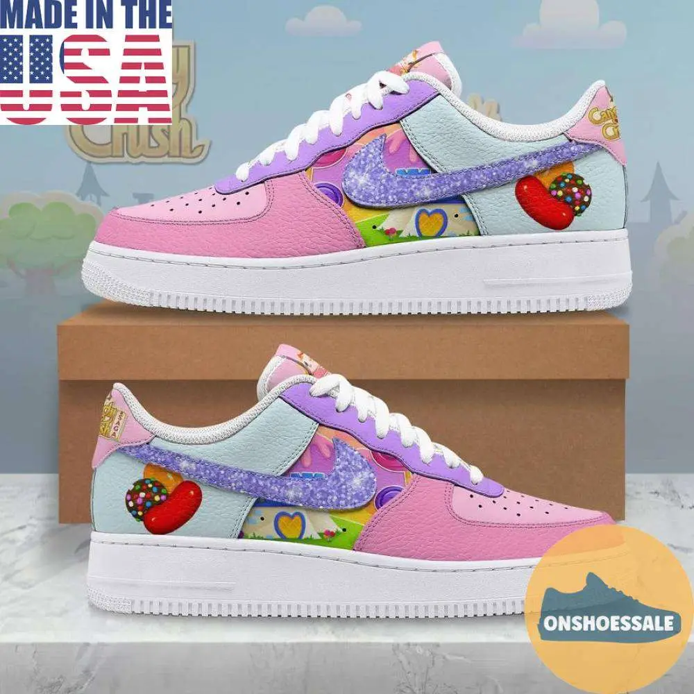 Candy Crush Air Force Shoes, Gift For Fans - Best Gift Shoes