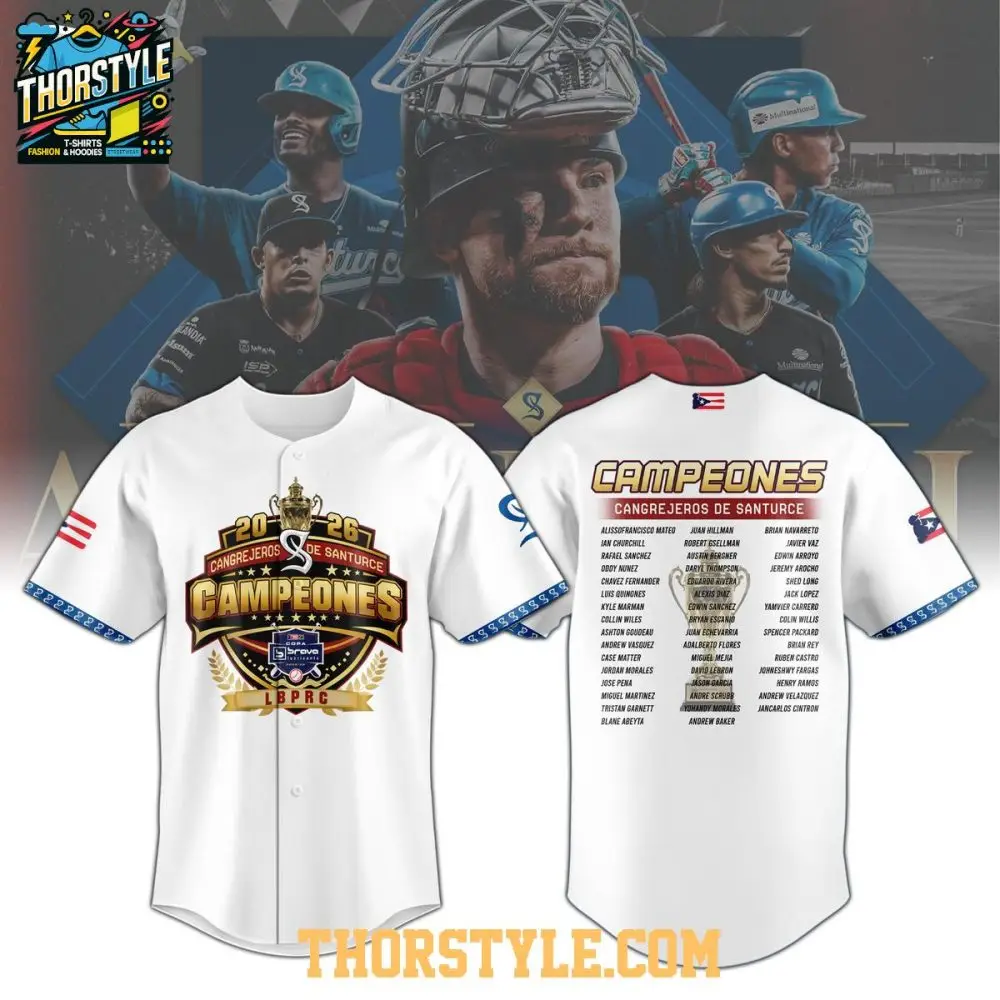 Cangrejeros De Santurce 2026 Campeons Celebrate Personalized Baseball Jersey