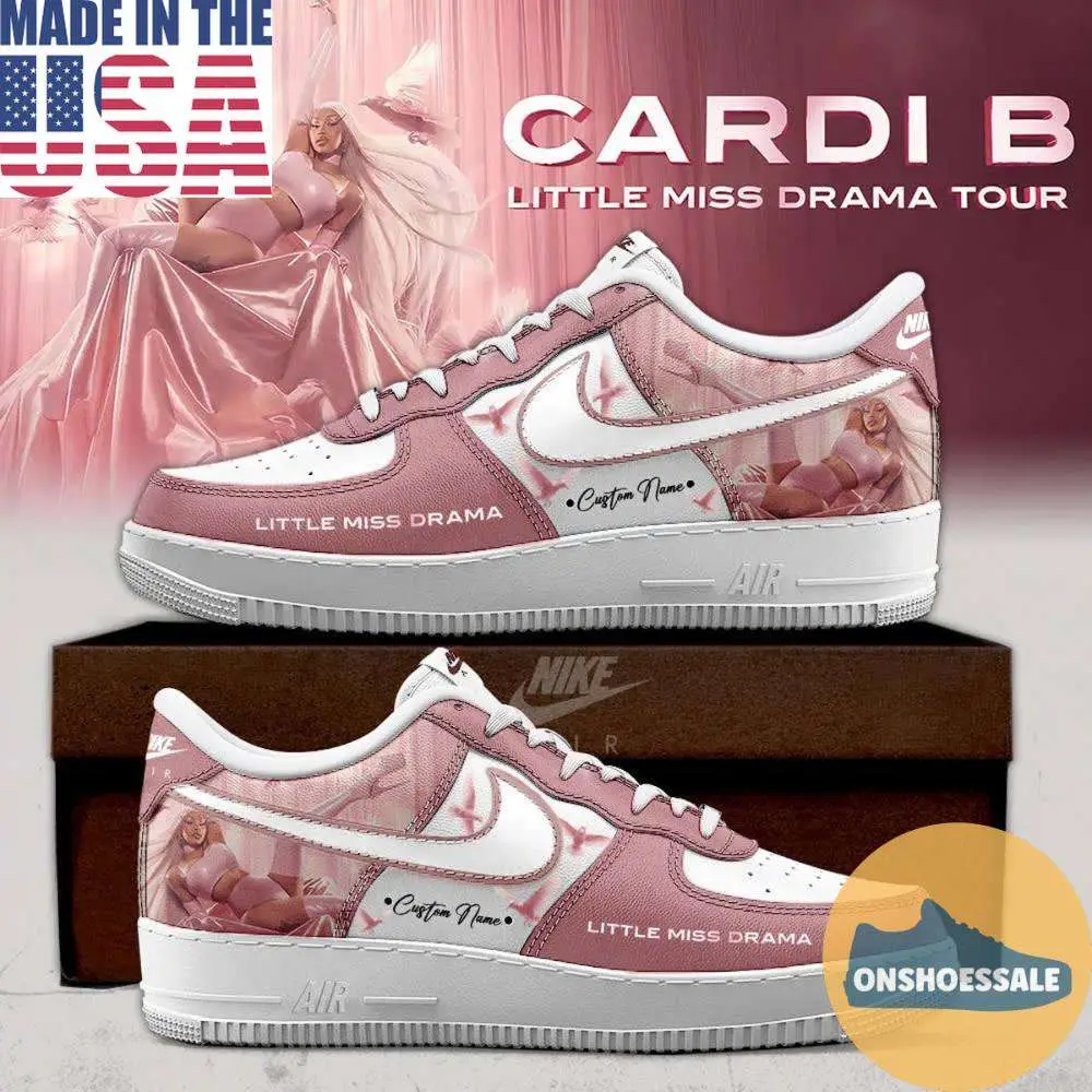 Cardi B Little Miss Drama Tour 2026 Custom Name Air Force 1 Shoes, Gift For Fans - Best Gift Shoes
