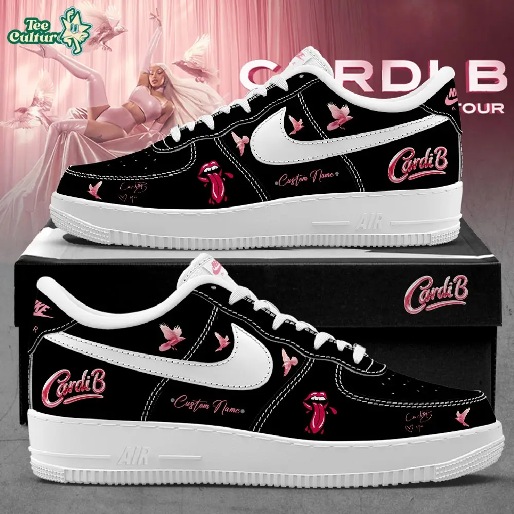 Cardi B Little Miss Drama Tour 2026 V3 Custom Name Black Shoes