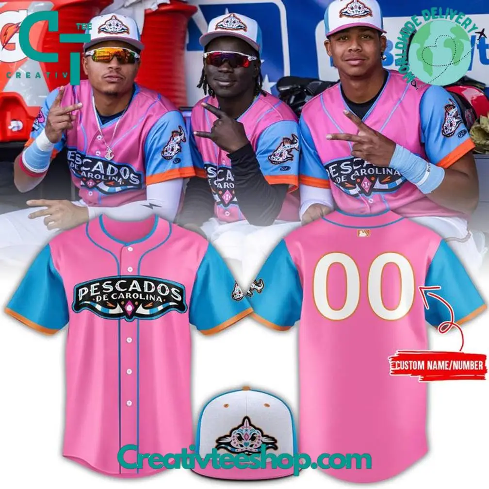 Carolina Mudcats "Pescados De Carolina 2025" Personalized Baseball Jersey