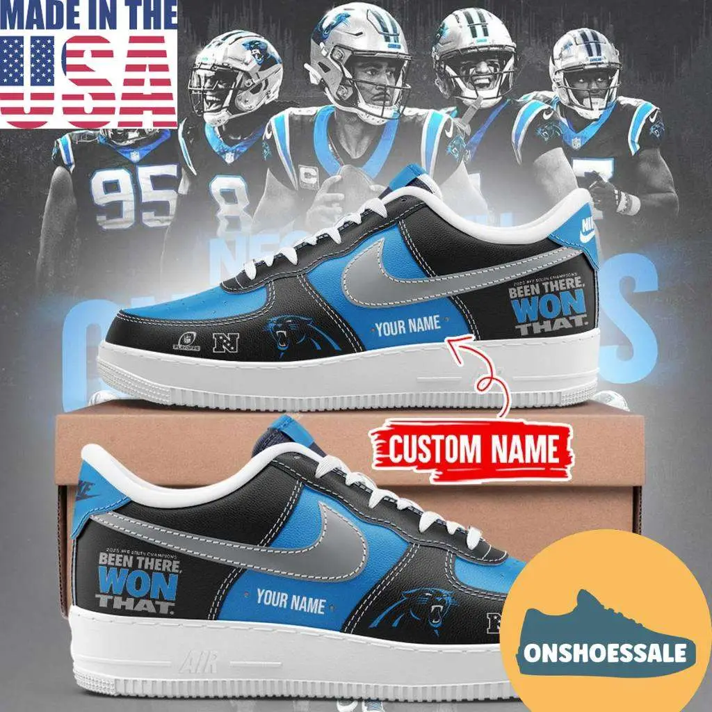 Carolina Panthers NFC South Division Champions Air Force 1 Shoes, Gifts for Fans - Best Gift Shoes