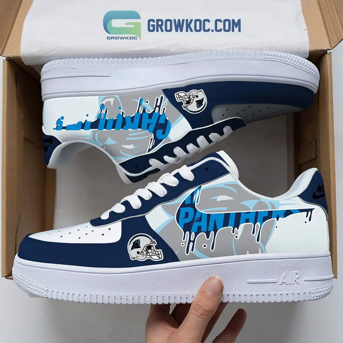 Carolina Panthers Team Logo Fan Air Force 1 Shoes
