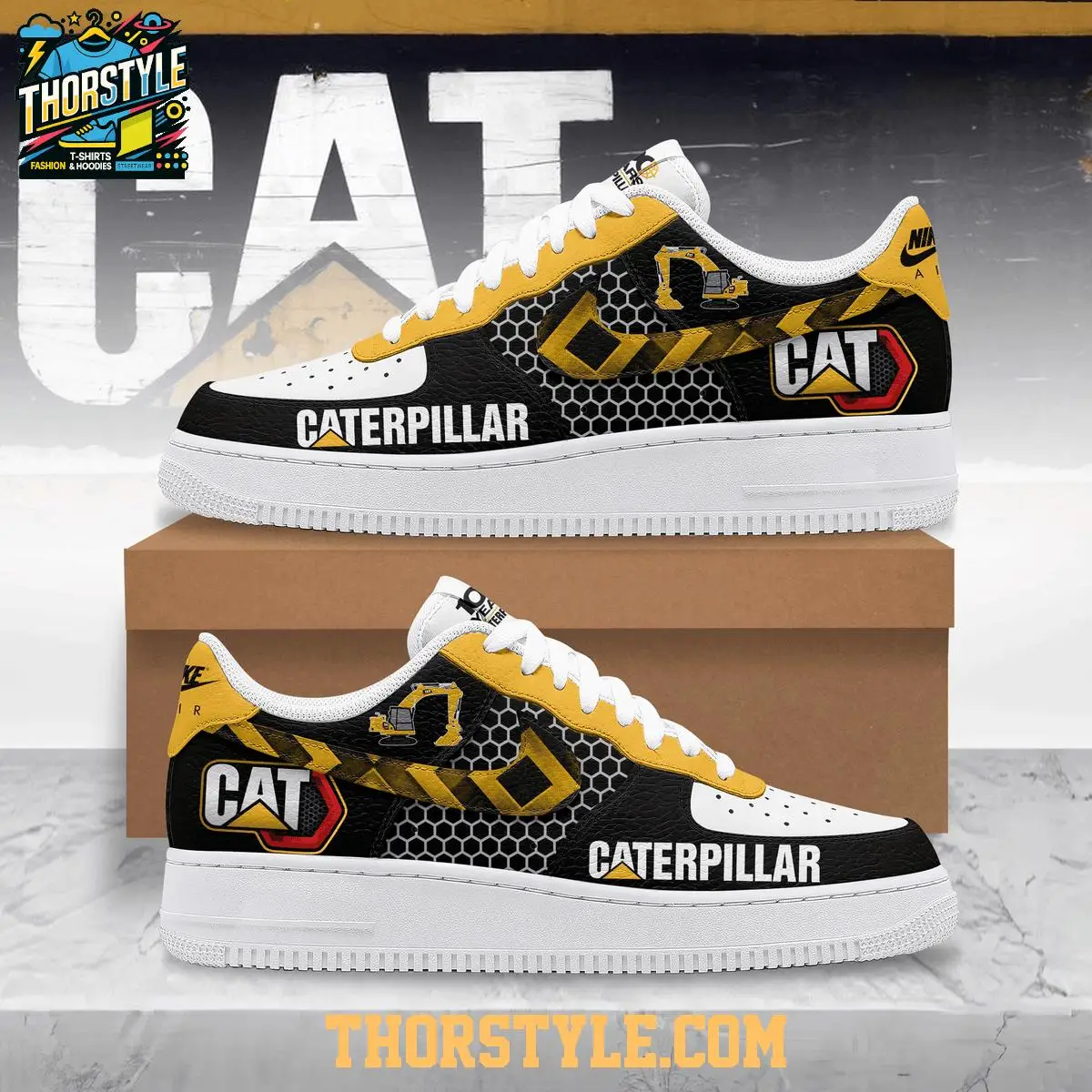 Caterpillar Inc 2025 CAT The Power Air Force 1 Shoes