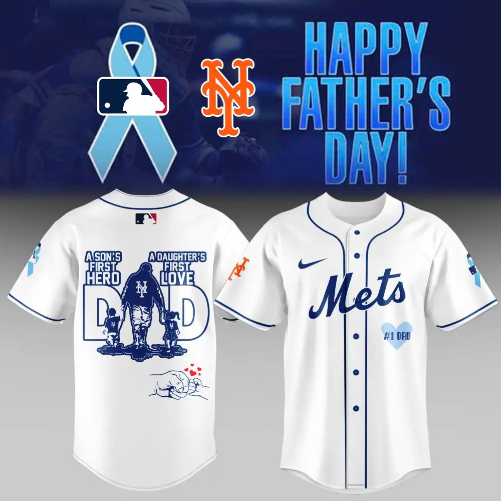 Celebrate Father'S Day In Style: Mets Dad Hero & Love Baseball Jersey - Perfect Gift!