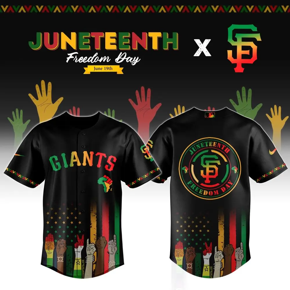 Celebrate Freedom: Juneteenth Giants Jersey – Limited Edition, Bold Design, Show Your Pride!