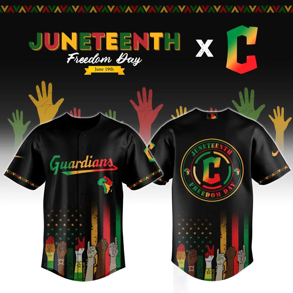 Celebrate Juneteenth In Style With Custom Guardians Baseball Jersey - Limited Edition
