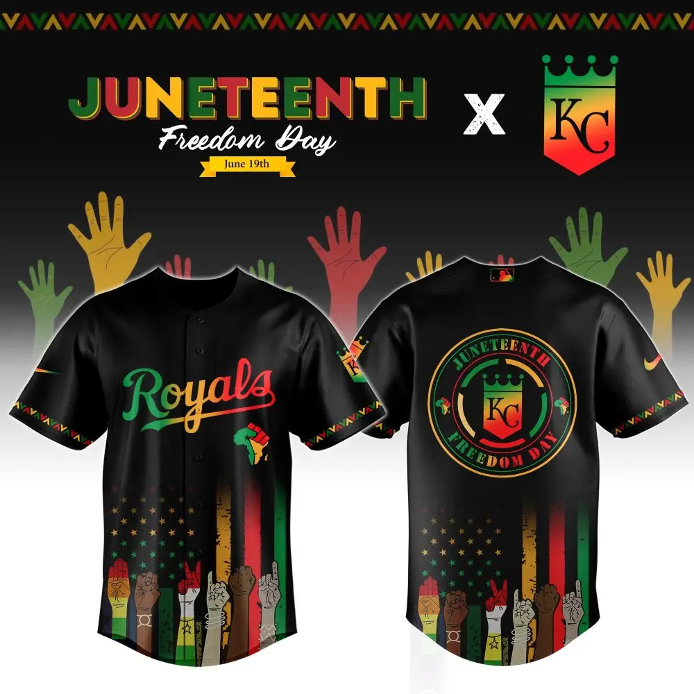 Celebrate Juneteenth In Style With Limited Edition Royals Kc Baseball Jersey - Bold & Vibrant Design!