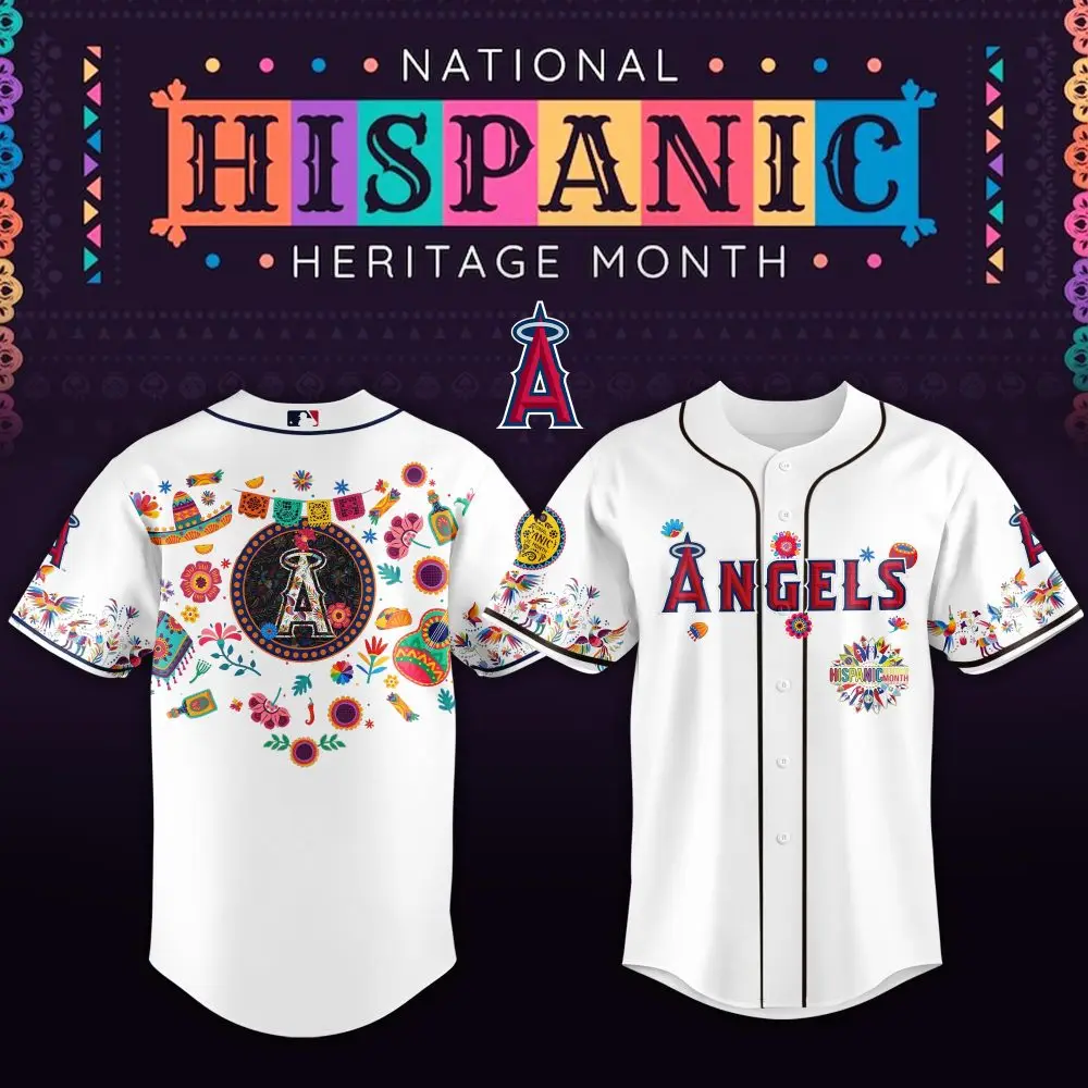 Celebrate National Hispanic Heritage Month With Exclusive Angels Jersey – Vibrant Design, Perfect Fit!