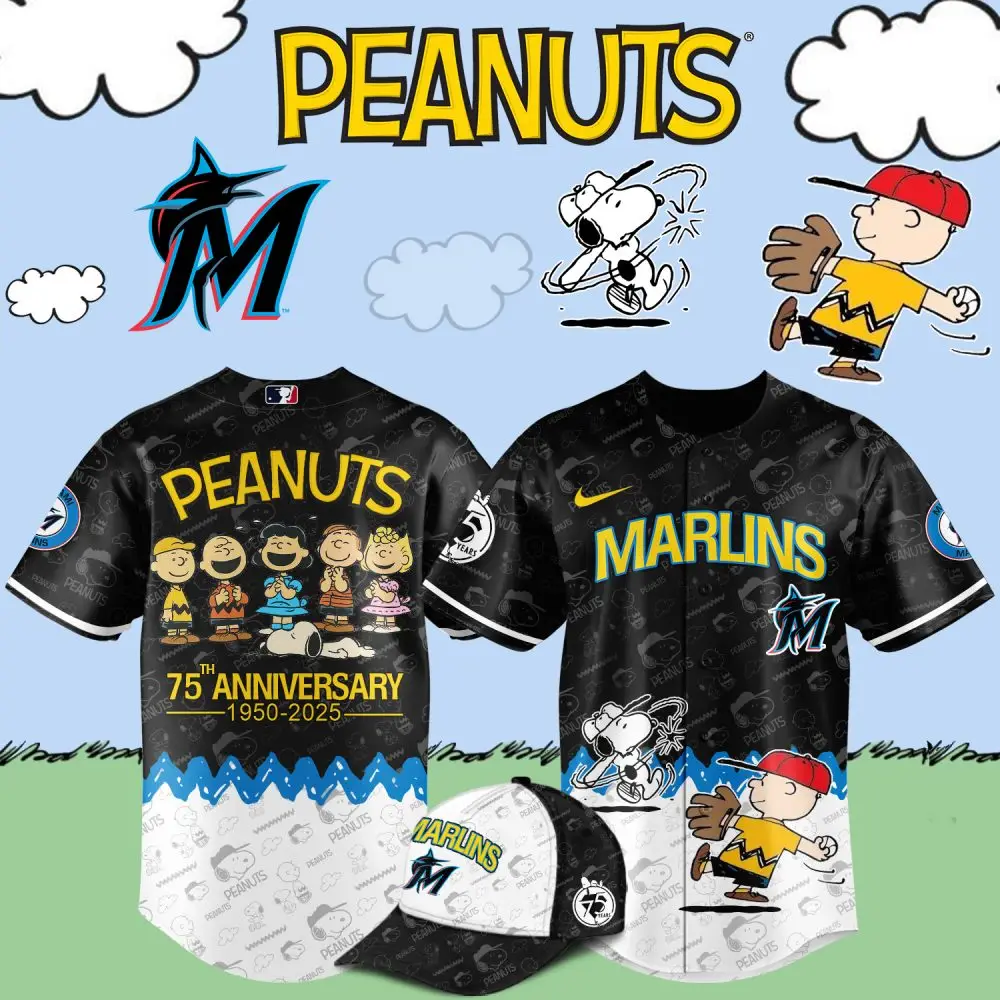 Celebrate With Marlins X Peanuts 75Th Anniversary Jersey - Limited Edition!