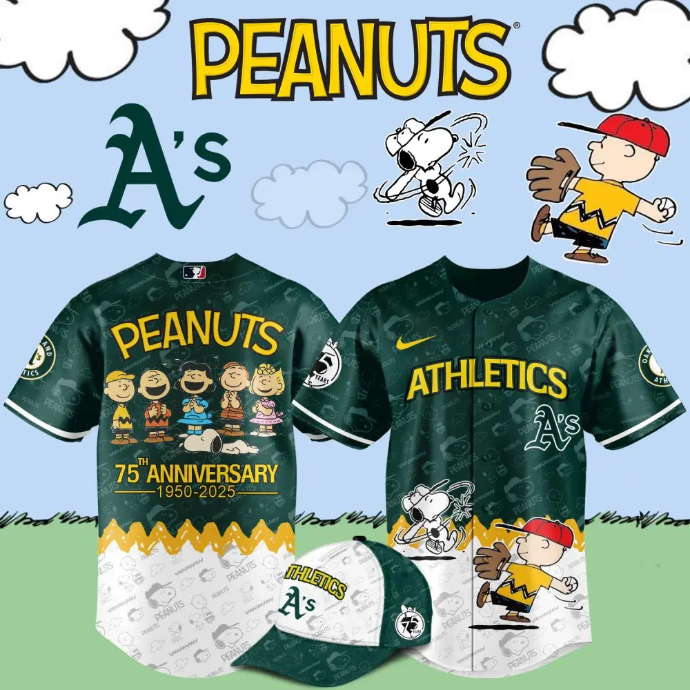 Celebrate With Peanuts 75Th Anniversary Athletics Jersey – Limited Edition!