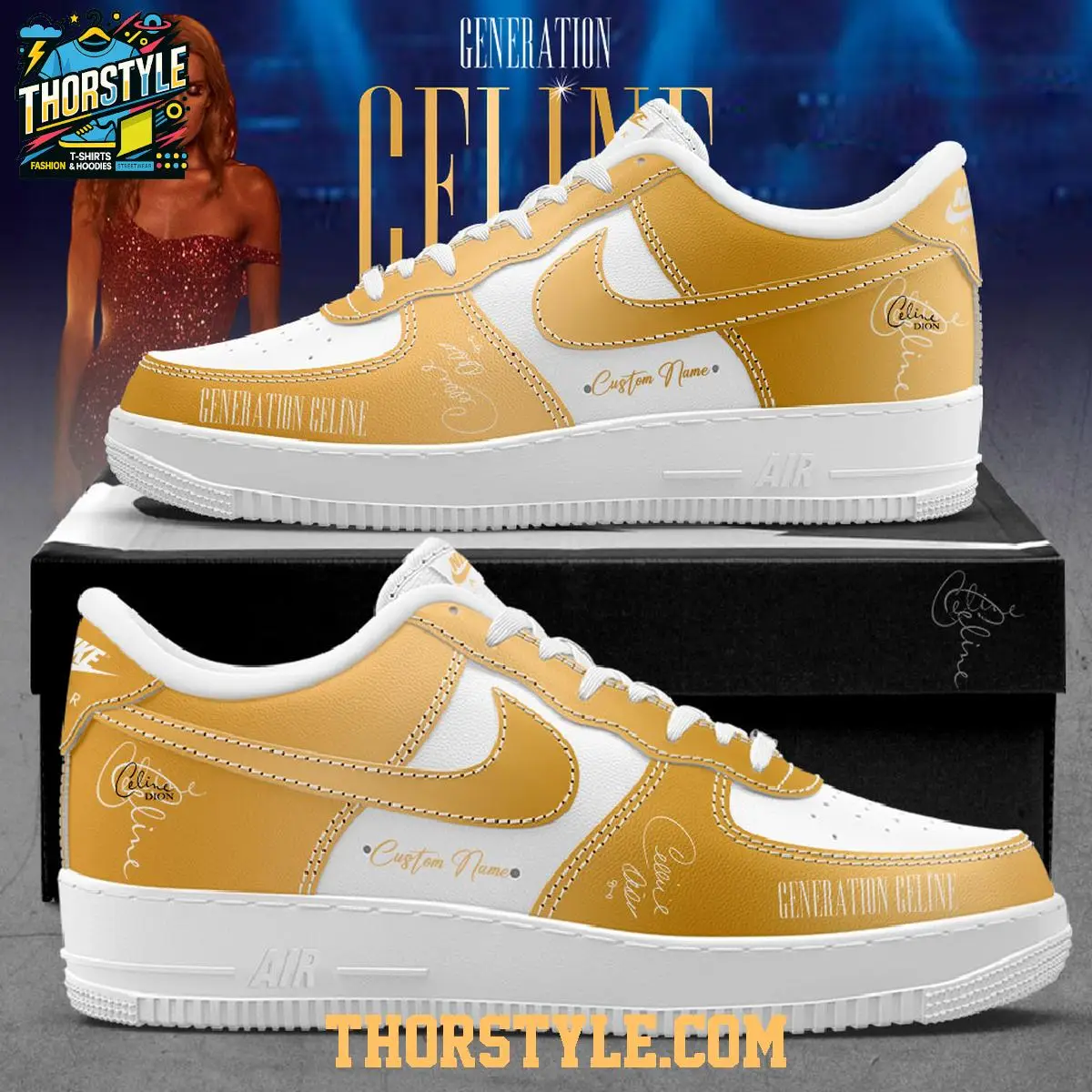 Celine Dion Generation Celine 2026 Personalized Air Force 1 Shoes Celine Dion Generation Celine 2026 Personalized Air Force 1 Shoes - Image 1