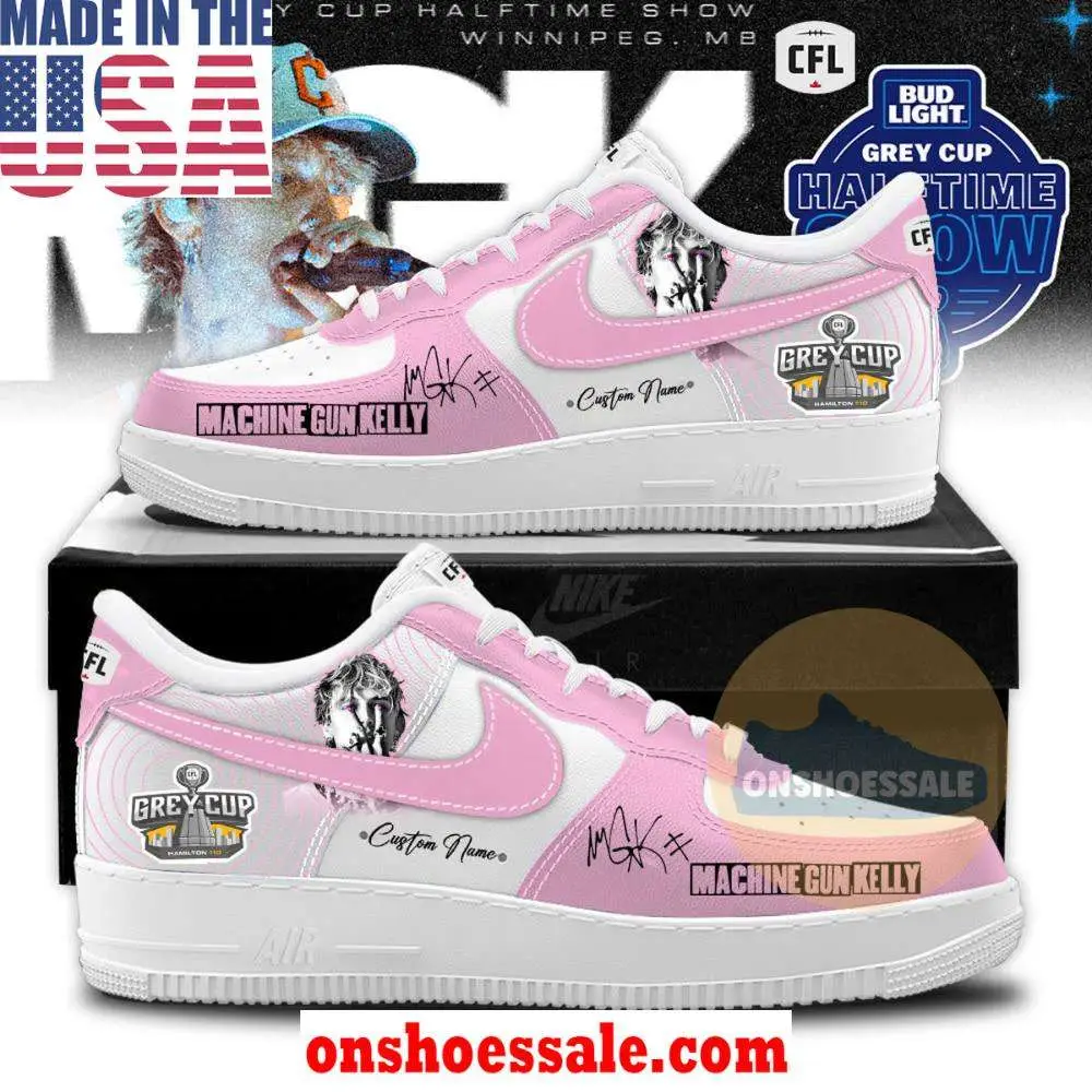 CFL x Machine Gun Kelly Grey Cup Haltime Show Air Force 1 Shoes, Gift For Fans - Best Gift Shoes