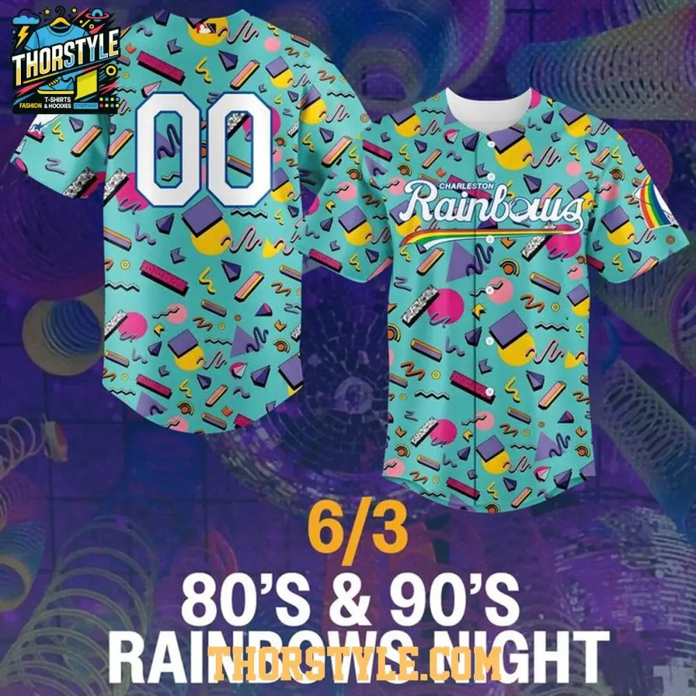 Charleston Riverdogs 80'S & 90'S Rainbows Night 2026 Baseball Jersey