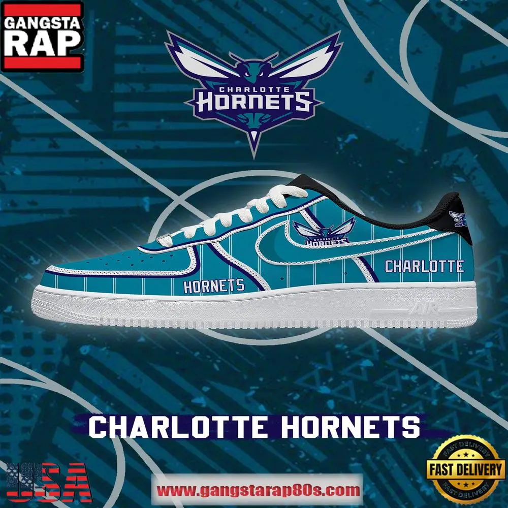 Charlotte Basketball NBA Limited Edition Nike Air Force 1 Shoes Running Sneakers