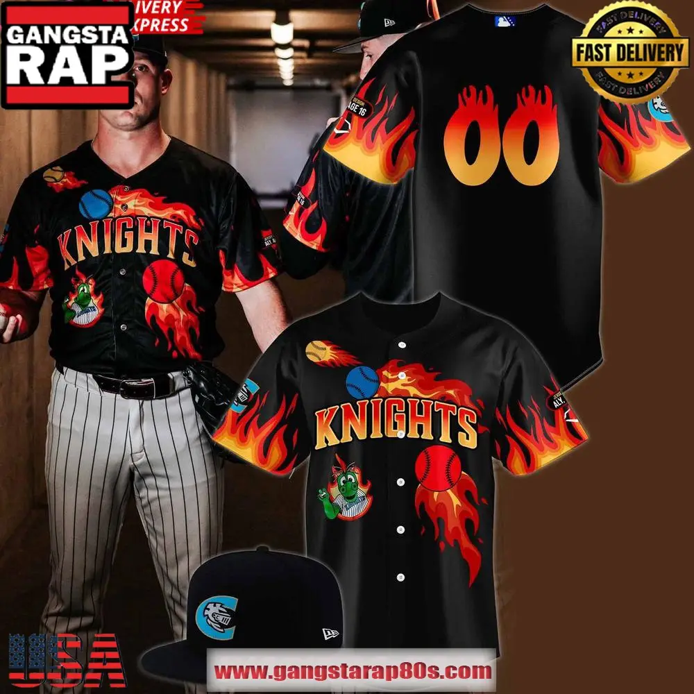 Charlotte Knights x Aly Flames Special Custom Number Baseball Jersey Shirt