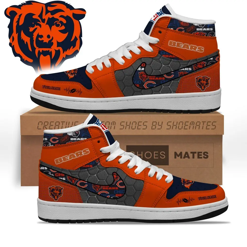 Chicago Bears AJ1 High Top Shoes