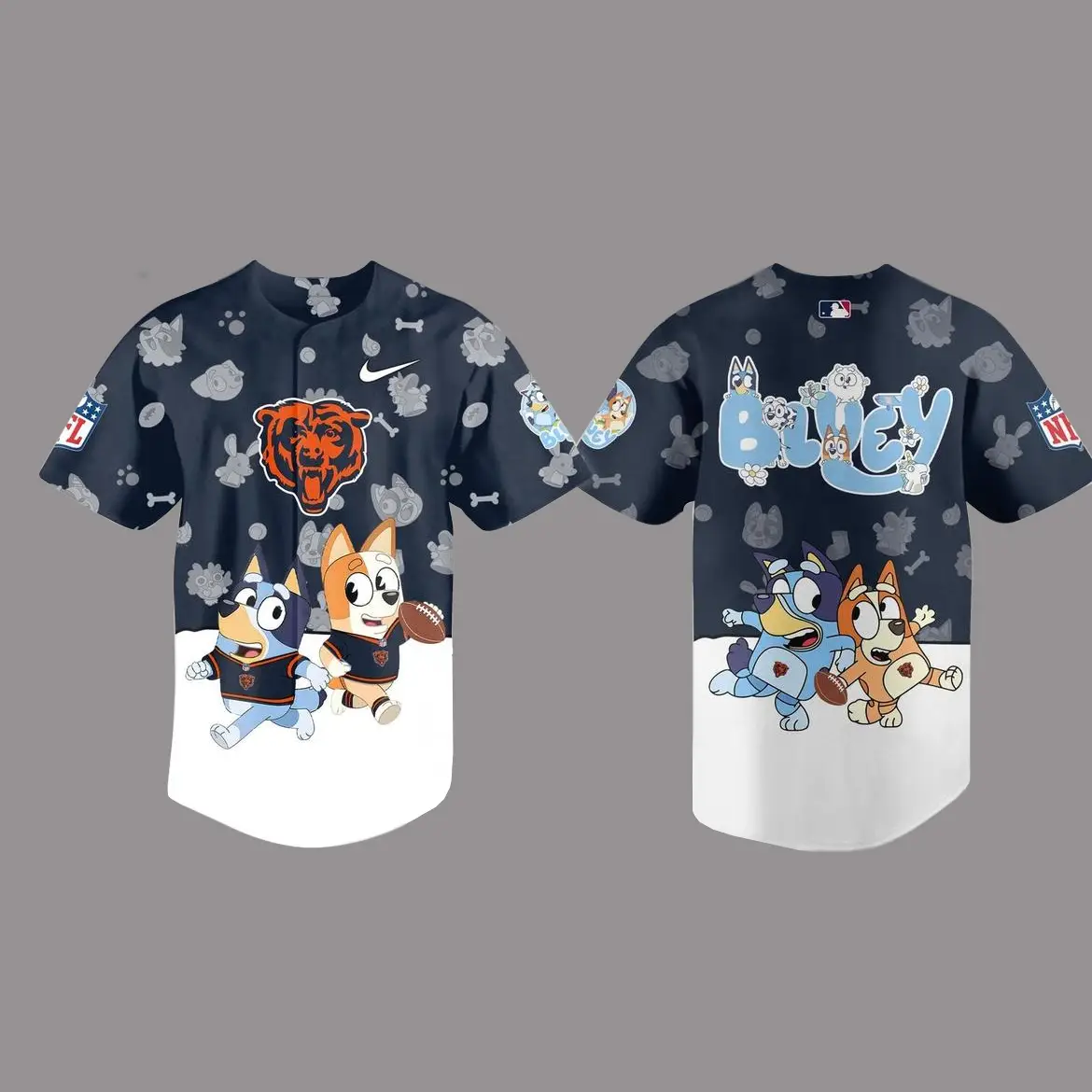 Chicago Bears Bluey And Christmas Day Celebrate 2025 Baseball Jersey - Tazila