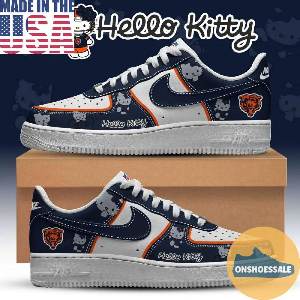 Chicago Bears Hello Kitty Air Force Shoes, Gift For Fans - Best Gift Shoes