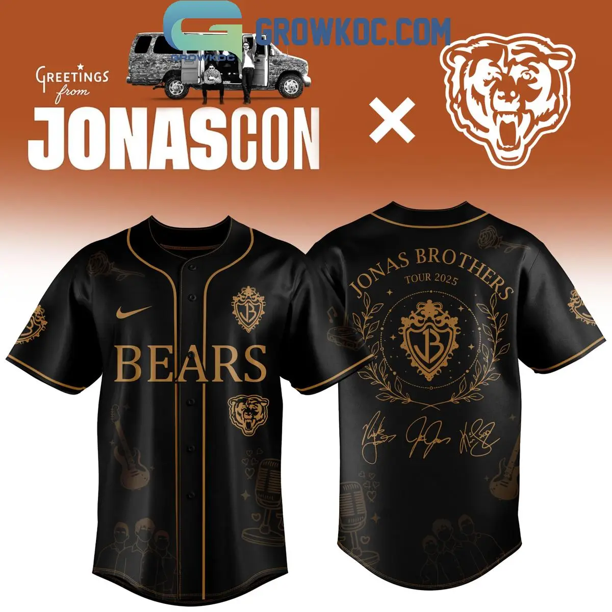 Chicago Bears x Jonas Brother Greetings From Your Hometown 2025 Jersey
