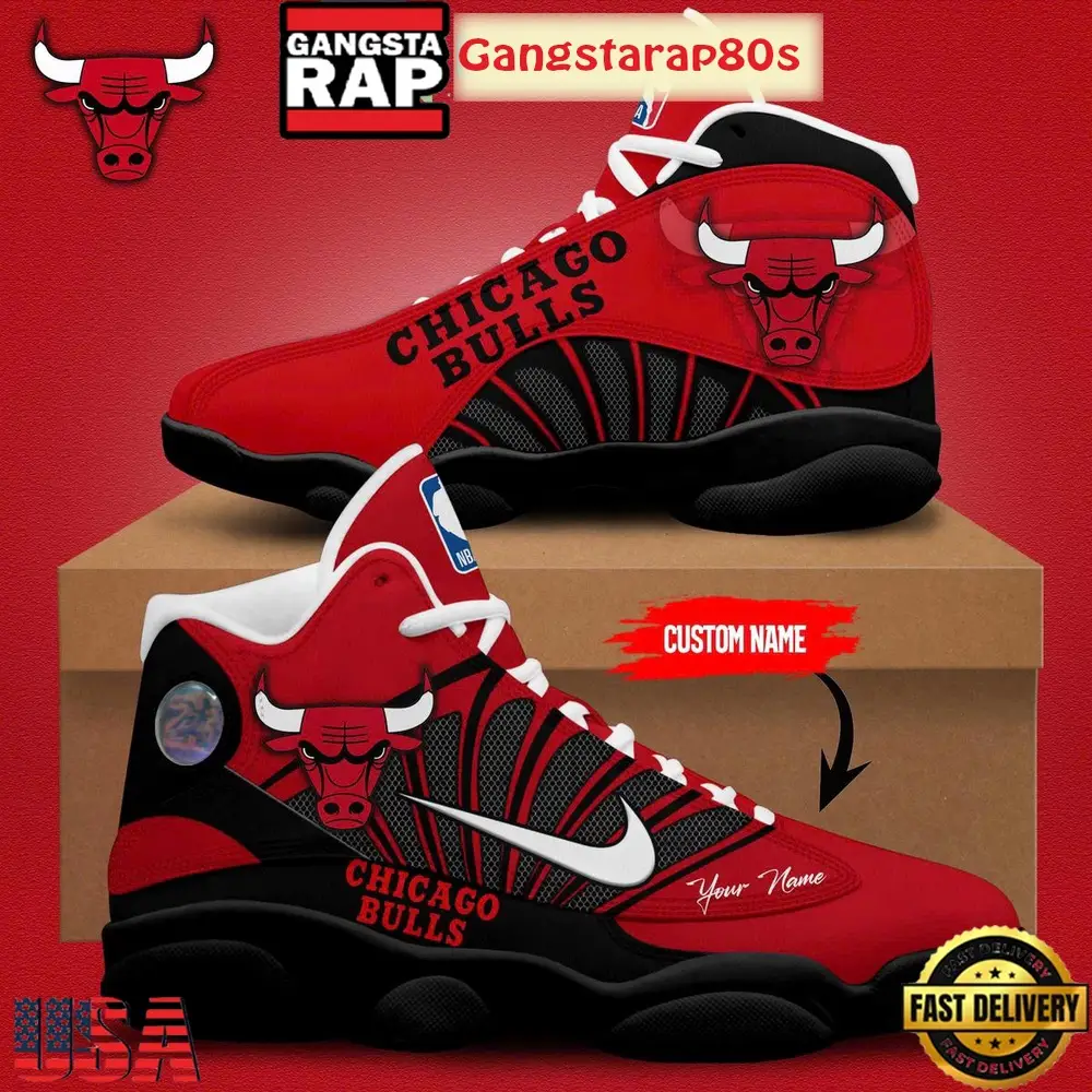 Chicago Bulls Go Bulls 2024 Custom Name Air Jordan 13 Shoes Running Sneakers Chicago Bulls Go Bulls 2024 Custom Name Air Jordan 13 Shoes Running Sneakers - Image 1
