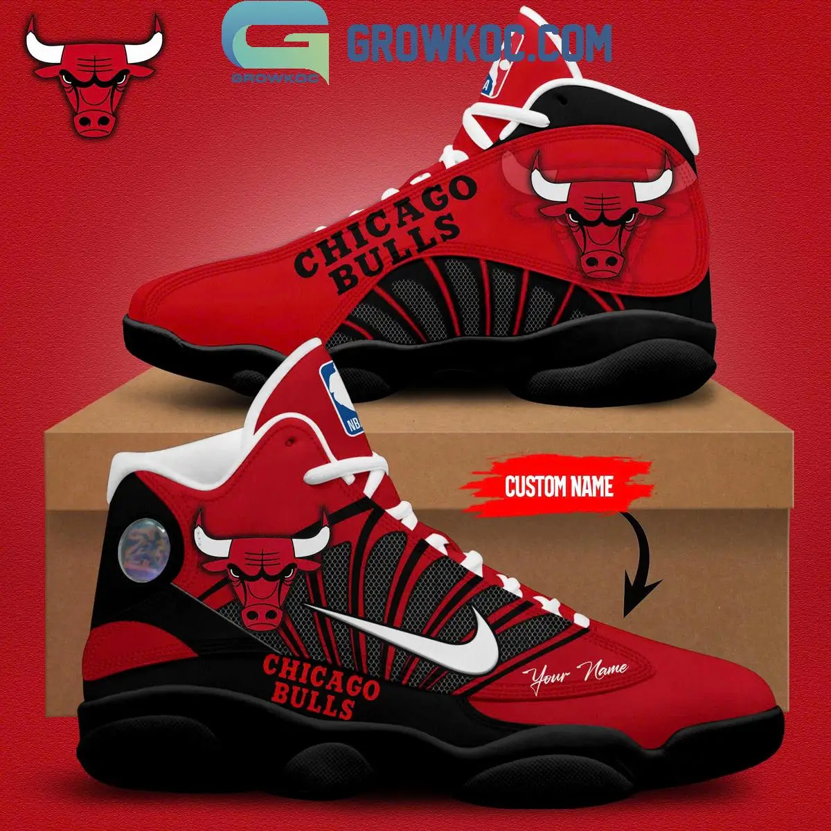 Chicago Bulls Go Bulls 2024 Personalized Air Jordan 13 Shoes