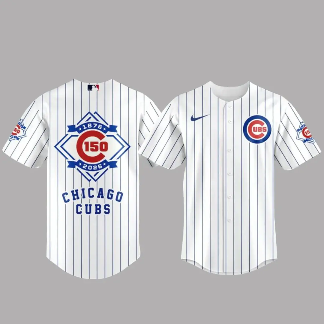 Chicago Cubs 150th Anniversary 1876-2026 Baseball Jersey - Tazila