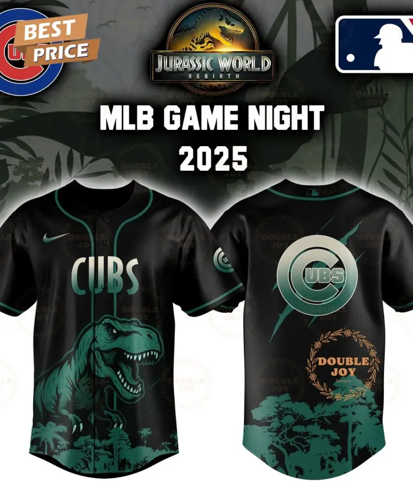 Chicago Cubs Jurassic World Rebirth Game Night 2025 Special Edition Baseball Jersey