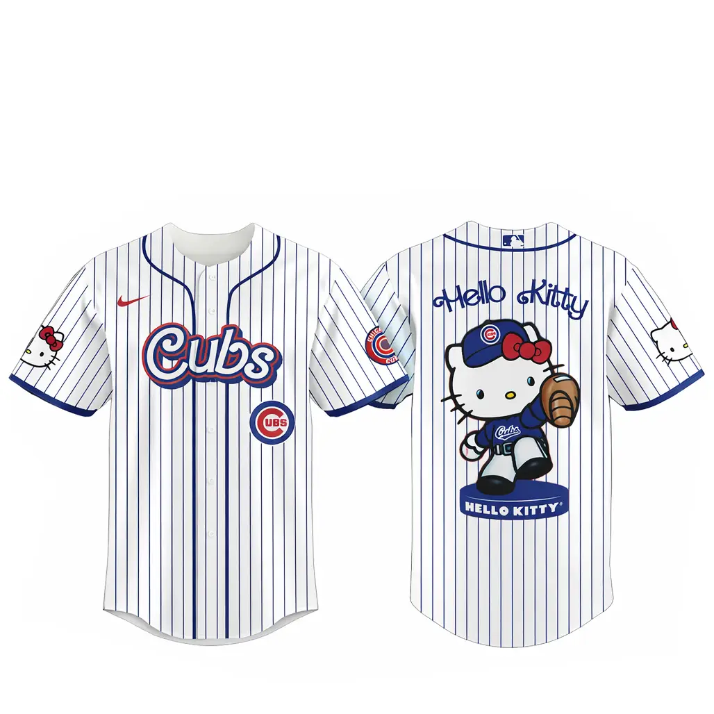 Chicago Cubs Major League Baseball 2026 Hello Kitty Baseball Jersey - Tazila Chicago Cubs Major League Baseball 2026 Hello Kitty Baseball Jersey - Tazila - Image 1