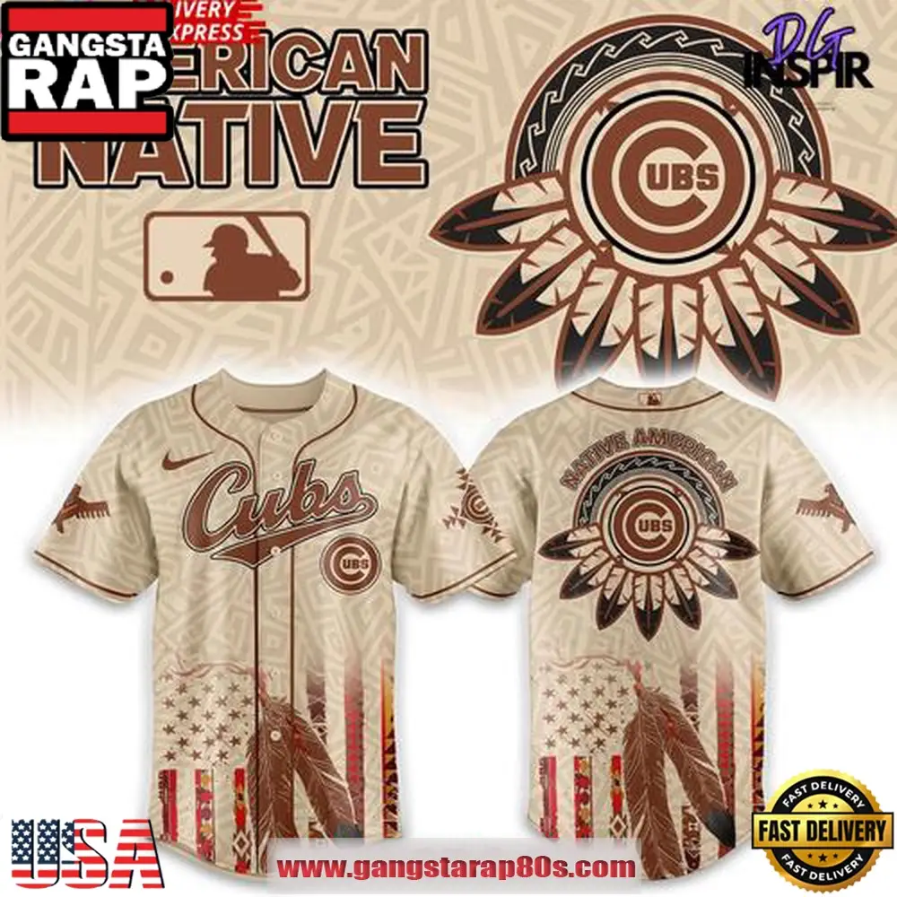 Chicago Cubs Native American Heritage Honor 2025 Edition Baseball Jersey Shirt Chicago Cubs Native American Heritage Honor 2025 Edition Baseball Jersey Shirt - Image 1