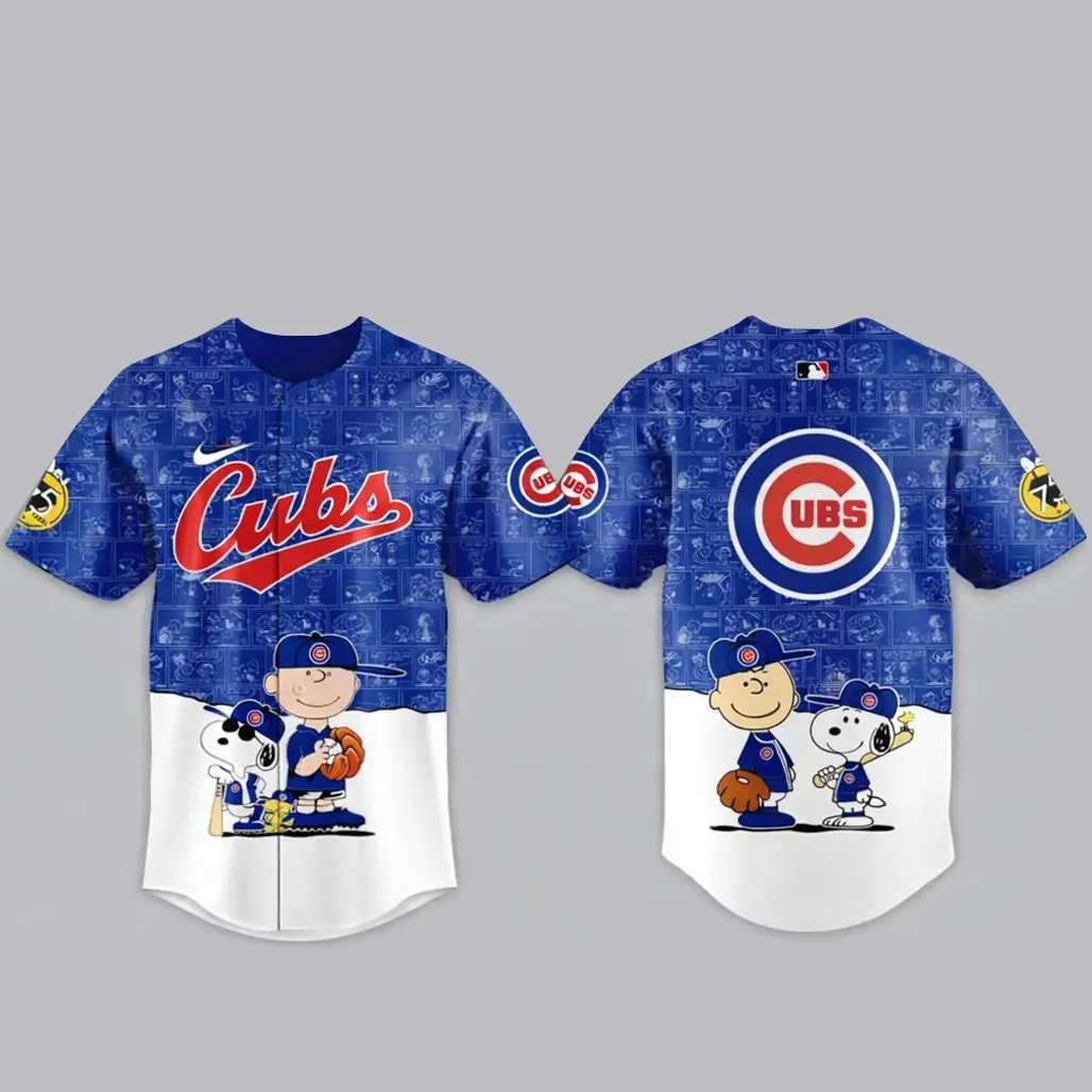 Chicago Cubs Peanuts Day 2026 Gameday Celebration Baseball Jersey - Tazila Chicago Cubs Peanuts Day 2026 Gameday Celebration Baseball Jersey - Tazila - Image 1