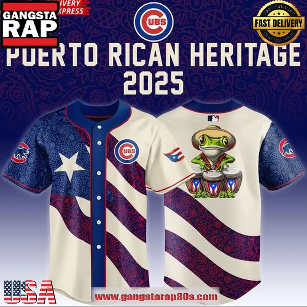 Chicago Cubs Puerto Rican Heritage 2025 Baseball Jersey Shirt Chicago Cubs Puerto Rican Heritage 2025 Baseball Jersey Shirt - Image 1
