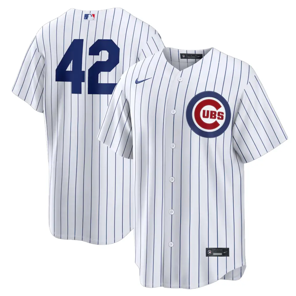 Chicago Cubs White Home 2026 Jackie Robinson Day Baseball Jersey - Tazila Chicago Cubs White Home 2026 Jackie Robinson Day Baseball Jersey - Tazila - Image 1