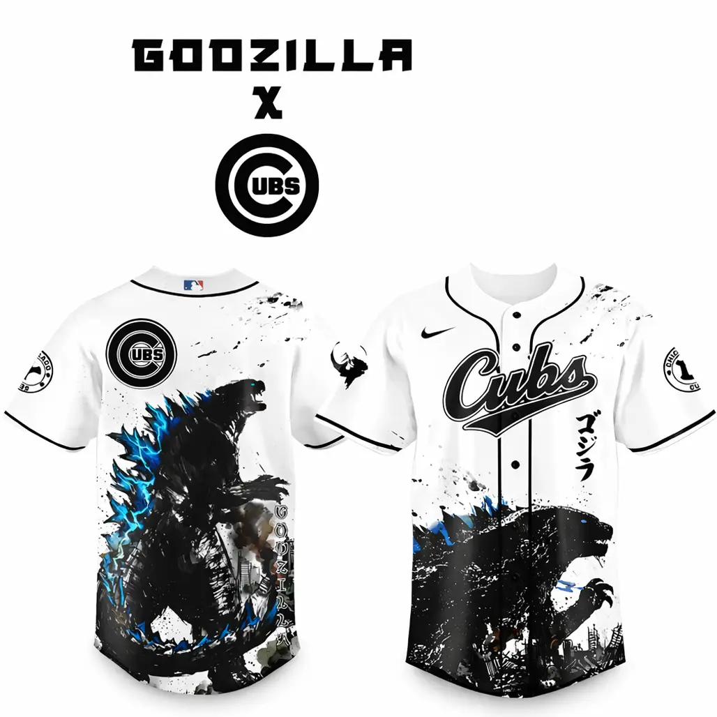 Chicago Cubs x Godzilla Monster Baseball Jersey - Tazila