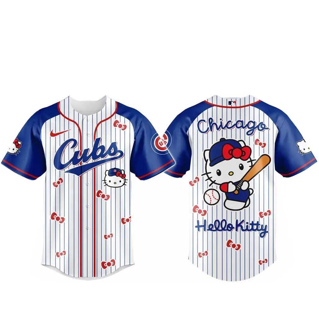 Chicago Cubs x Hello Kitty 2026 And Sanrio World Baseball Jersey - Tazila
