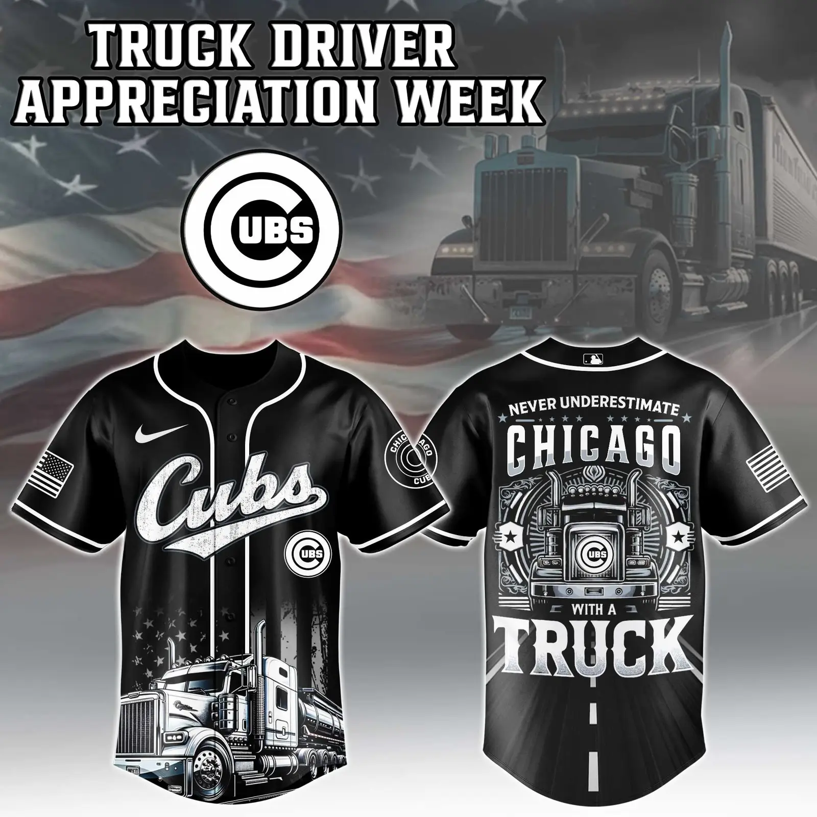 Chicago Cubs X Nation Truck Driver Appreciation Week Edition Jersey 2025 - Tazila
