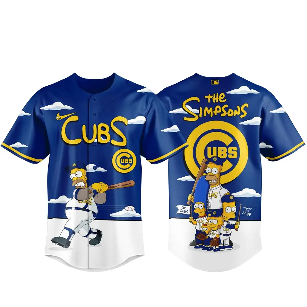 Chicago Cubs x The Simpsons 2026 Major Gameday Baseball Jersey - Tazila