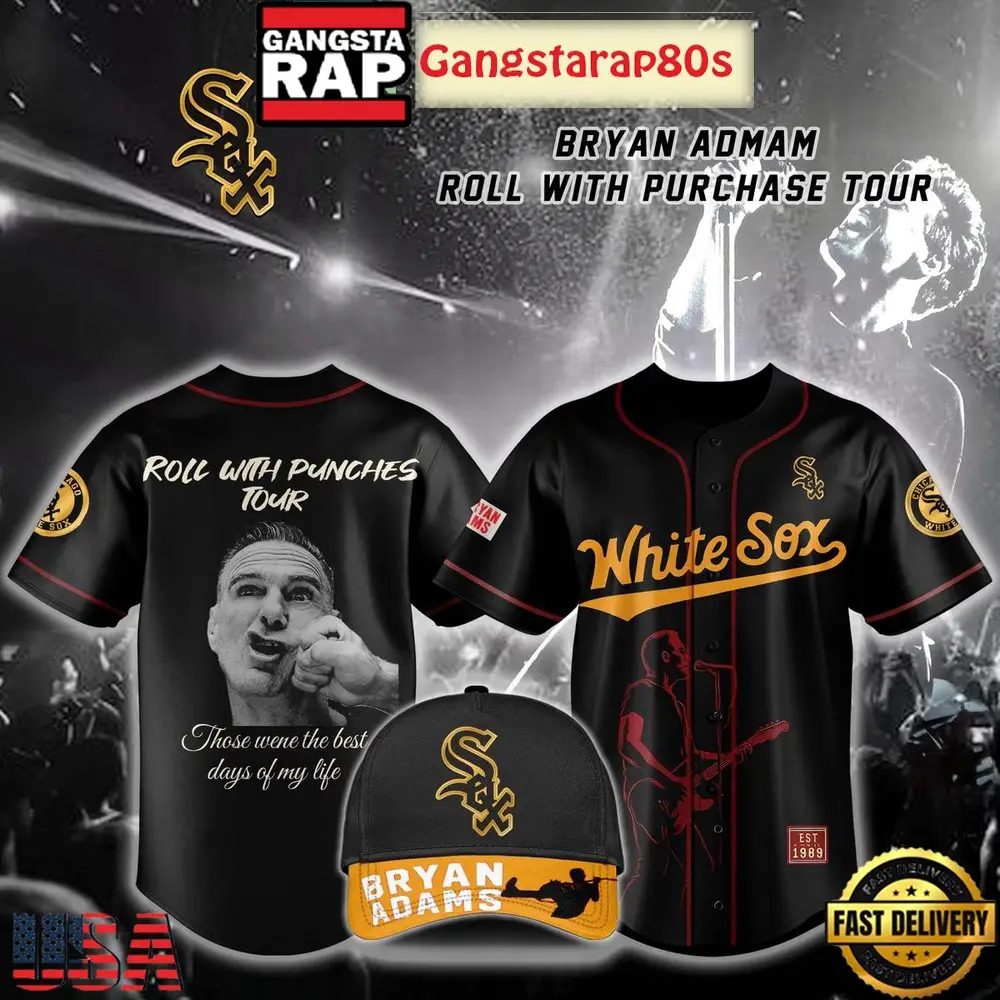 Chicago White Sox x Bryan Adam Roll With Purchase Tour 2025 Baseball Jersey