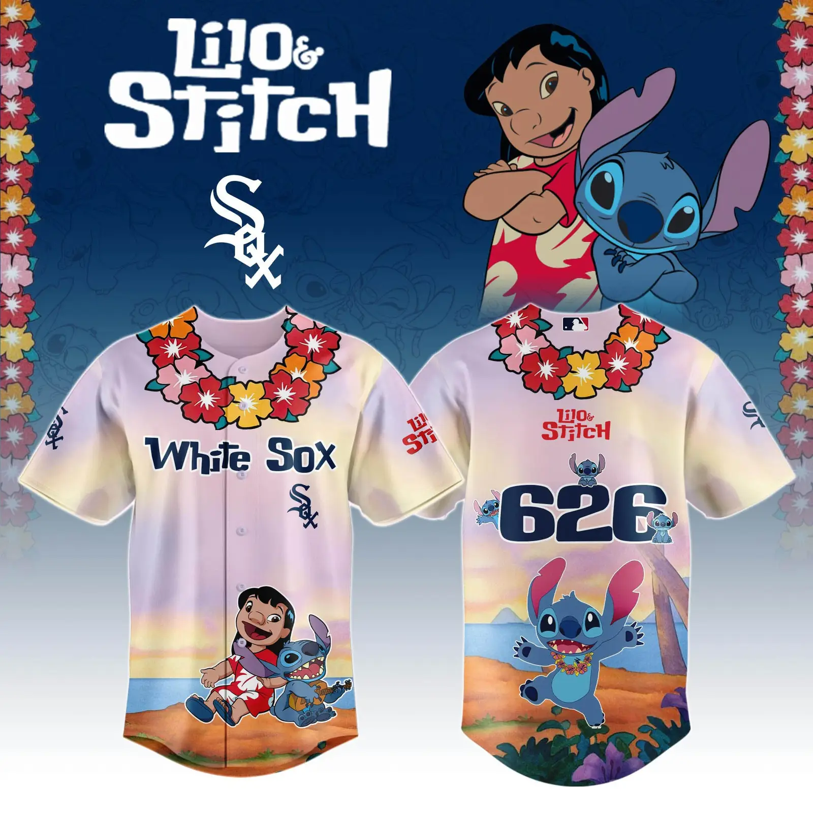 Chicago White Sox x Lilo And Stitch Special Edition Jersey 2025 Chicago White Sox Merch - Tazila