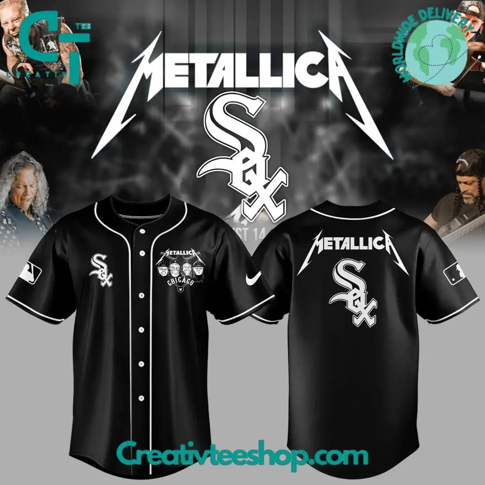 Chicago White Sox X Metallica Special Black Baseball Jersey