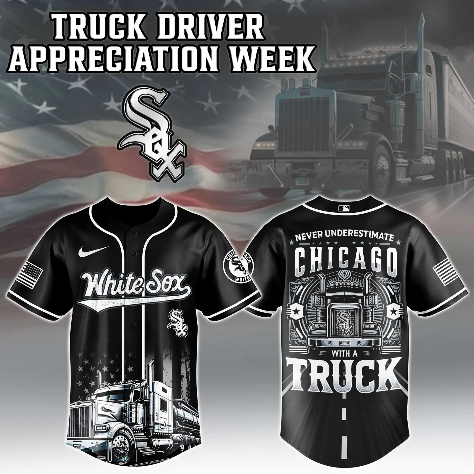 Chicago White Sox X Nation Truck Driver Appreciation Week Edition Jersey 2025 - Tazila
