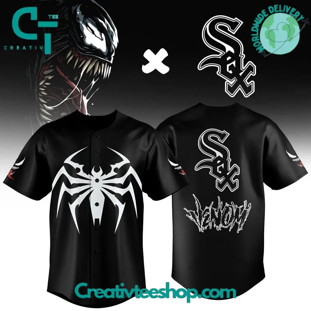 Chicago White Sox X Venom Shadow Strike: Fear The Darkness Special Baseball Jersey