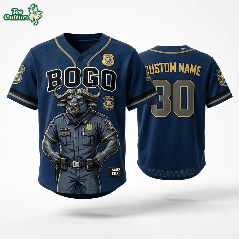 Chief Bogo Zootopia Character Inspired Baseball Jersey